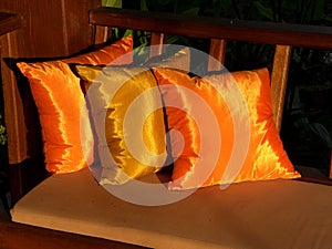 Golden cushions