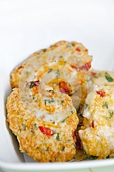 Golden cutlets in a bowl