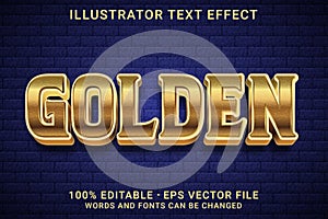 GOLDEN 3d -Editable text effect