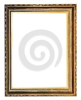 Golden decorated ancient picture frame