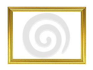 Golden decorative empty picture frame