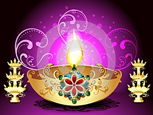 Golden Deepak Background