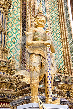 The golden demon guardian at Wat Ph