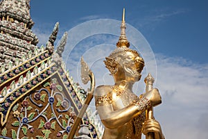 Golden Demon Guardian at Wat Phra Kaew