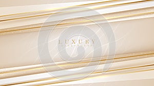 Golden diagonal line luxury background on pattern, Modern cover design. invitation card template concept. Vector illustration.