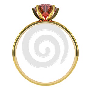 Golden diamond ring