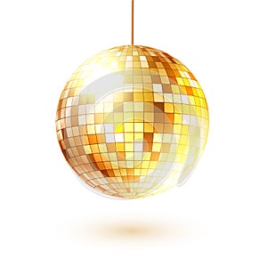 Golden disco ball