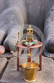 Golden display at Shravanabelagola Jain Tirth in Karnataka, India.