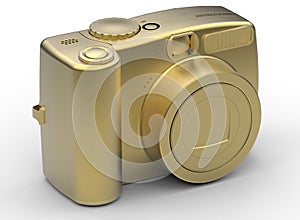 Golden DLSR camera