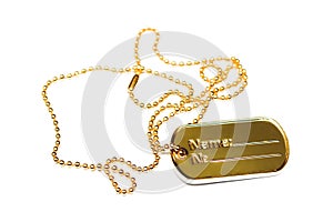 Golden dogtag