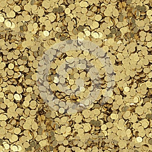 Golden dollar coins background