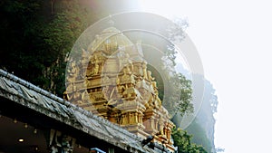 Golden dome of hindu temple photo