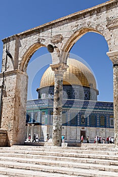 The Golden Dome Mosque in Jerusalem