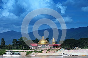 Golden dome in Myanmar country.