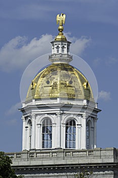 Golden dome of New Hampshire Capitol