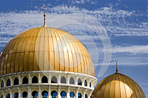 Golden domed mosque photo