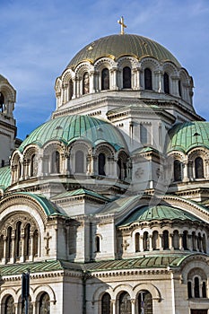 Golden Domes of Cathedral Saint Alexander Nevski in Sofia, Bulgaria