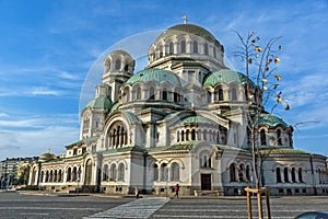 Golden Domes of Cathedral Saint Alexander Nevski in Sofia, Bulgaria