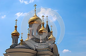 Golden domes of Orthodox Cathedral