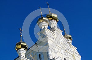 Golden domes of Orthodox christian church