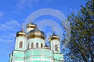 Golden domes of orthodox church