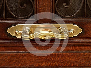 Golden door handle