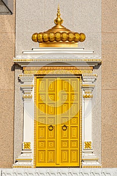 Golden Door of the Hindu Temple Radha Madhav Dham