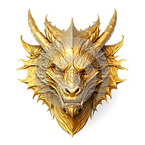 Golden dragon portrait