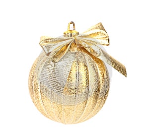 Golden dull christmas ball