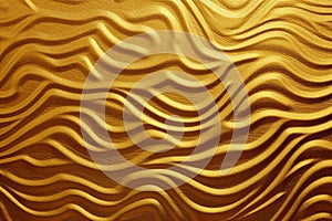 Golden dynamic texture, luxury gold metal texture wave background, liquid background, organic golden curves and abstract lines