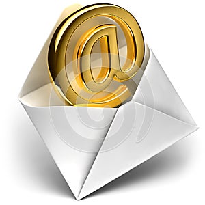 Golden e-mail sign