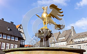 Golden eagle statue goslar germany