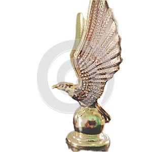 golden eagle statue made of brass