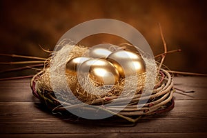Golden easter eggs