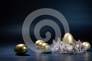 Golden easter eggs