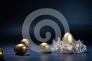 Golden easter eggs