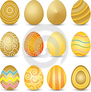 Golden Easter eggs