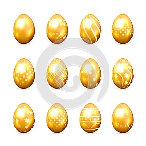 Golden Easter eggs