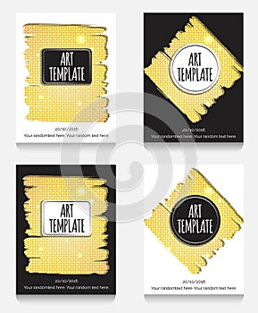 Golden eclectic flyer template photo