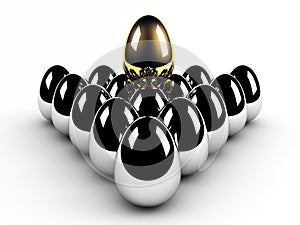 Golden egg leadership concept