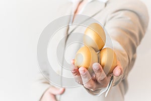 Golden egg opportunity with retirement planning concept