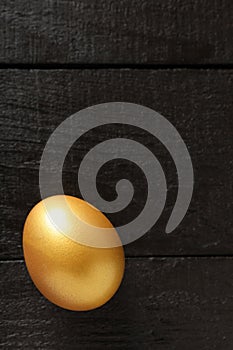 Golden egg, pension savings, investments, retirement, space for text