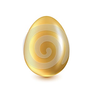 Golden Egg on a white background