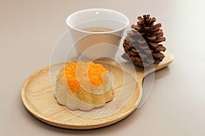 Golden Egg Yolk Threads Thai Dessert Cake, Foi Thong Cake