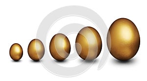 Golden eggs representing financial security