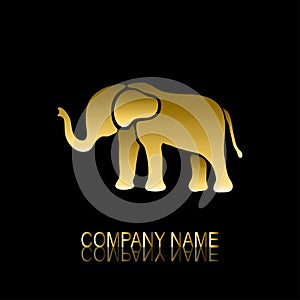 Golden elephant symbol