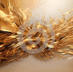 Golden embroided abstract design background