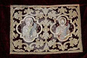 Golden embroidered church vestments