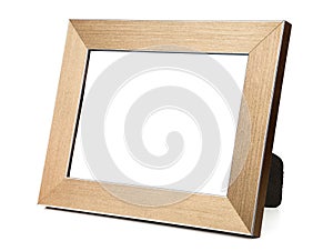 Golden empty picture frame