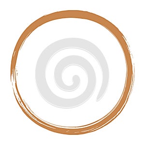 Golden Enso Zen Circle Brush Vector Illustration Vector